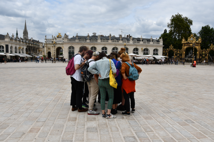 Jérôme Leuba, battlefiled #142, Living sculpture, in Territoires #4, Nancy